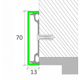 Алюминиевый оконный наличник АLN-70 анод.серебро /покраска по Ral