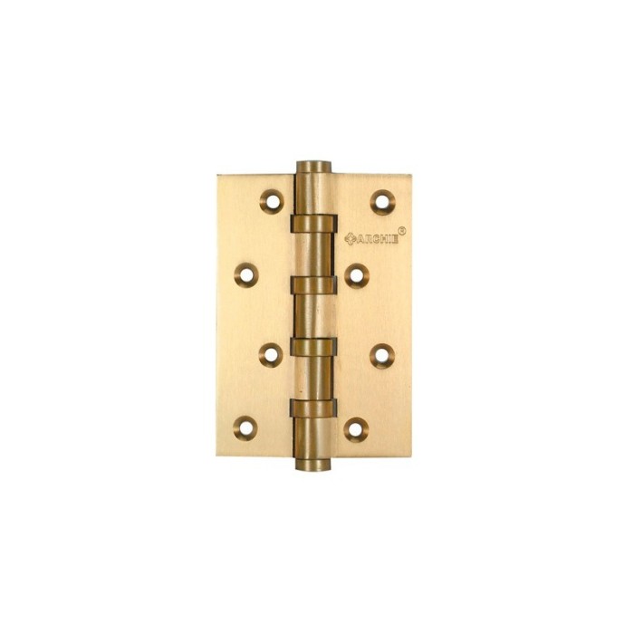 Дверные петли Archie A010-C 100X70X3-4BB-H05.07 без короны матовая латунь Дверные петли Archie A010-C 100X70X3-4BB-H05.07 без короны матовая латунь