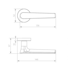 Межкомнатная дверная ручка Archie Sillur на круглой накладке SEGURO ANT.BRONZE античная бронза
