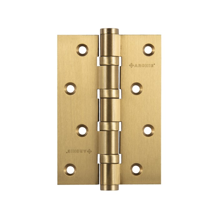 Дверные петли Archie A010-C 100X70X3-4BB-1IMP без короны императорское золото Дверные петли Archie A010-C 100X70X3-4BB-1IMP без короны императорское золото