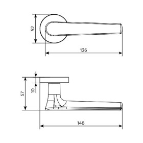 Межкомнатная дверная ручка Archie Sillur на круглой накладке ESCUDO ANT.BRONZE античная бронза-foto2