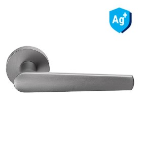 Межкомнатная дверная ручка Archie Sillur на круглой накладке ESCUDO PLATINUM GREY платиново-серый Межкомнатная дверная ручка Archie Sillur на круглой накладке ESCUDO PLATINUM GREY платиново-серый