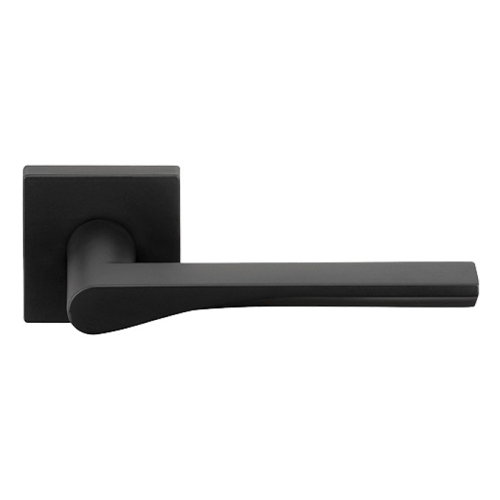 Ручка дверная Archie VERGE на тонкой квадратной розетке L040 71BL Матовый черный Ручка дверная Archie VERGE на тонкой квадратной розетке L040 71BL Матовый черный