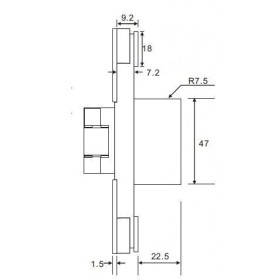 Петли дверные Archie универсальные скрытого монтажа с 3D регулировкой 110х30-3D-BLACK (c метал. накладками) черный матовый