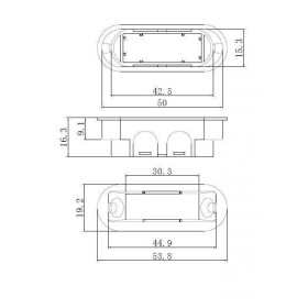 Защелка врезная магнитная под ключевой цилиндр LM 5212OL AB/ACF антич. бронза / античный кофе