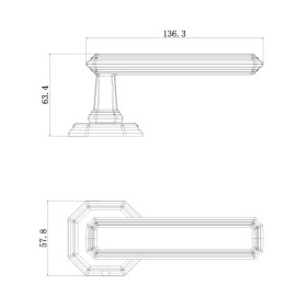 Дверная ручка Archie Genesis SABIO IMP. GOLD (30G) императорское золото-foto2