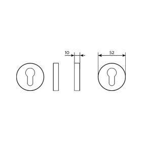 Накладка круглая под цилиндр Archie SILLUR CL ANT.BRONZE античная бронза