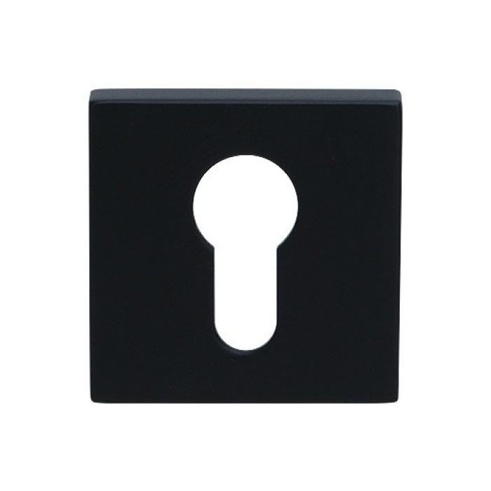 Накладка квадратная под цилиндр Archie SILLUR CL-L M.BLACK матовый черный Накладка квадратная под цилиндр Archie SILLUR CL-L M.BLACK матовый черный