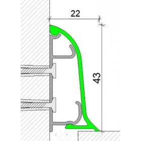 Алюминиевый плинтус Fezard ALP-C43-foto2