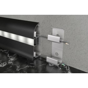 Алюминиевый плинтус Fezard ALP-C65-led черный Алюминиевый плинтус Fezard ALP-C65-led черный