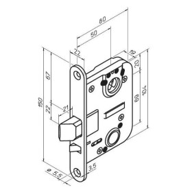 Цилиндровый врезной замок с автоматическим запиранием Abloy 4194