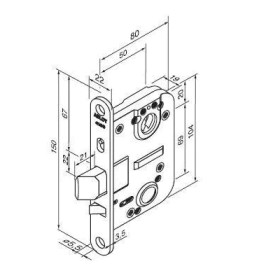 Цилиндровый врезной замок с автоматическим запиранием Abloy 4195