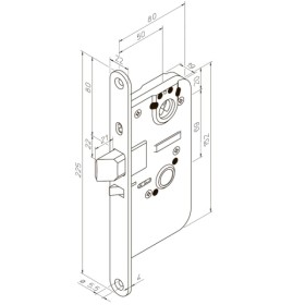 Цилиндровый врезной замок с автоматическим запиранием Abloy LC194 (One Fit)