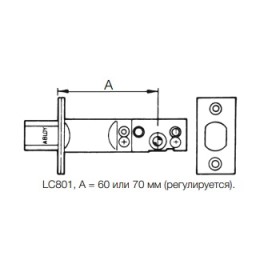 Врезной замок в комплекте с цилиндром Abloy ME151 (c LC801)
