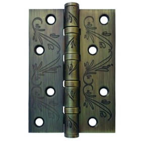 Петля дверная универсальная с рисунком Adden Bau 100X70X2.5 4BB FLO ANTIC BRONZE Античная бронза; без короны Петля дверная универсальная с рисунком Adden Bau 100X70X2.5 4BB FLO ANTIC BRONZE Античная бронза; без короны