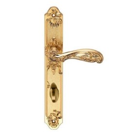 Дверная ручка на планке Archie Genesis Flor Матовое золото под фиксатор