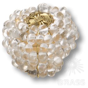 559CR Ручка кнопка, бусины, вплетенные в латунно-проволочный каркас 559CR Ручка кнопка, бусины, вплетенные в латунно-проволочный каркас