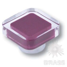 697MO Ручка кнопка квадратная модерн, фиолетовый 697MO Ручка кнопка квадратная модерн, фиолетовый