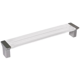 Ручка-скоба 160мм отделка хром матовый + транспарент прозрачный Ручка-скоба 160мм отделка хром матовый + транспарент прозрачный