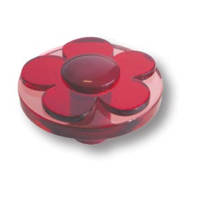 679RJ Ручка кнопка детская, цветок красный 679RJ Ручка кнопка детская, цветок красный