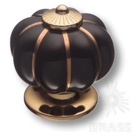 S-101 GOLD BLACK Ручка кнопка керамика с металлом, чёрный/глянцевое золото S-101 GOLD BLACK Ручка кнопка керамика с металлом, чёрный/глянцевое золото