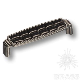 335096MP14PL16 Ручка скоба современная классика с черной вставкой старое серебро 96 мм 335096MP14PL16 Ручка скоба современная классика с черной вставкой старое серебро 96 мм