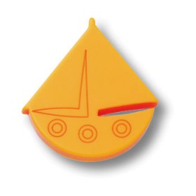 604AM Ручка кнопка детская, кораблик желтый 604AM Ручка кнопка детская, кораблик желтый
