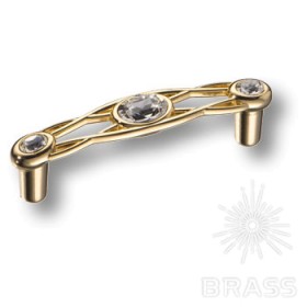 15.133.96.SWA.19 Ручка скоба с кристаллами Swarovski эксклюзивная коллекция, глянцевое золото 96 мм 15.133.96.SWA.19 Ручка скоба с кристаллами Swarovski эксклюзивная коллекция, глянцевое золото 96 мм