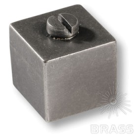 15.358.00.38 Ручка кнопка современная классика, состаренный никель 15.358.00.38 Ручка кнопка современная классика, состаренный никель