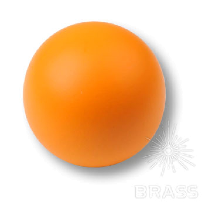 445NA2 Ручка кнопка детская коллекция , выполнена в форме шара, оранжевый матовый