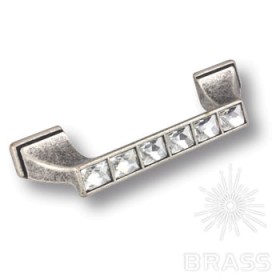 15.139.96.SWA.16 Ручка скоба с кристаллами Swarovski эксклюзивная коллекция, старое серебро 96 мм 15.139.96.SWA.16 Ручка скоба с кристаллами Swarovski эксклюзивная коллекция, старое серебро 96 мм