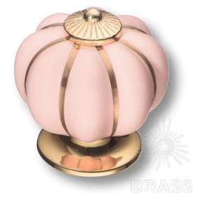 S-101 GOLD PINK Ручка кнопка керамика с металлом, розовый/глянцевое золото S-101 GOLD PINK Ручка кнопка керамика с металлом, розовый/глянцевое золото