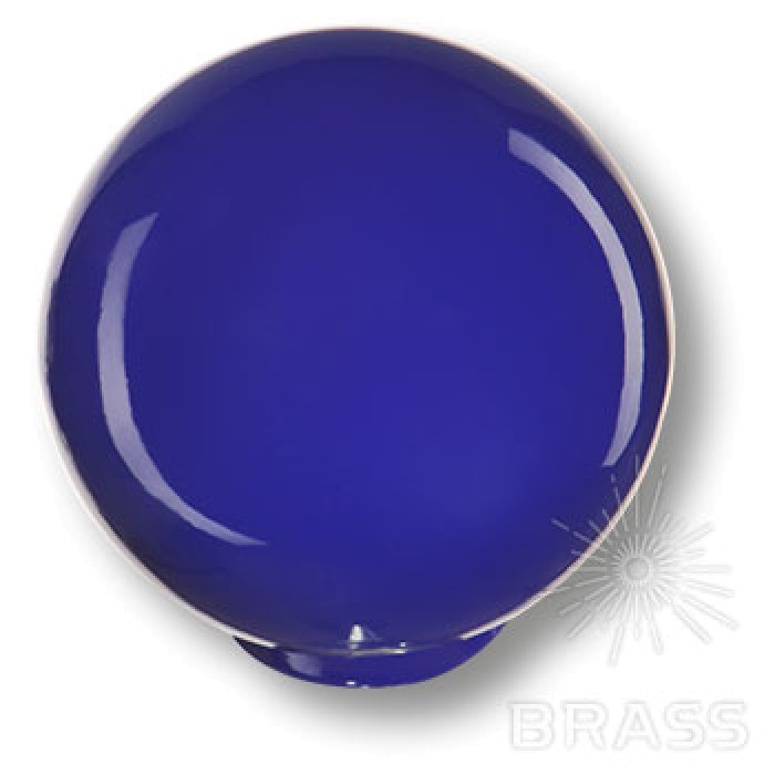626AZ1 Ручка кнопка детская коллекция , выполнена в форме шара, синий глянцевый