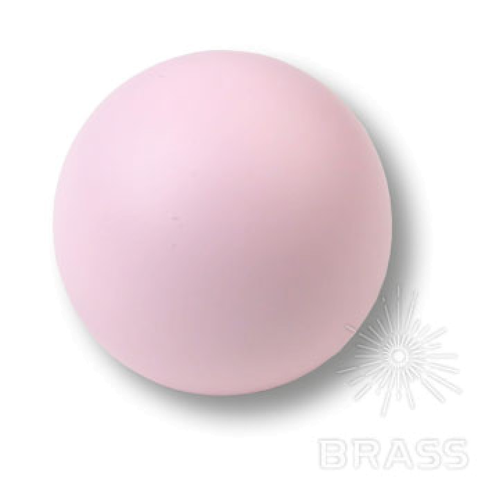 445RS2 Ручка кнопка детская коллекция , выполнена в форме шара, розовый матовый