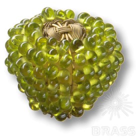 559VE Ручка кнопка, бусины, вплетенные в латунно-проволочный каркас 559VE Ручка кнопка, бусины, вплетенные в латунно-проволочный каркас