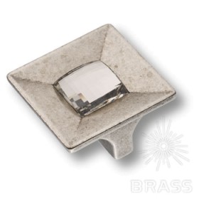 15.326.32.SWA.16 Ручка кнопка с кристаллом Swarovski эксклюзивная коллекция, старое серебро 32 мм 15.326.32.SWA.16 Ручка кнопка с кристаллом Swarovski эксклюзивная коллекция, старое серебро 32 мм