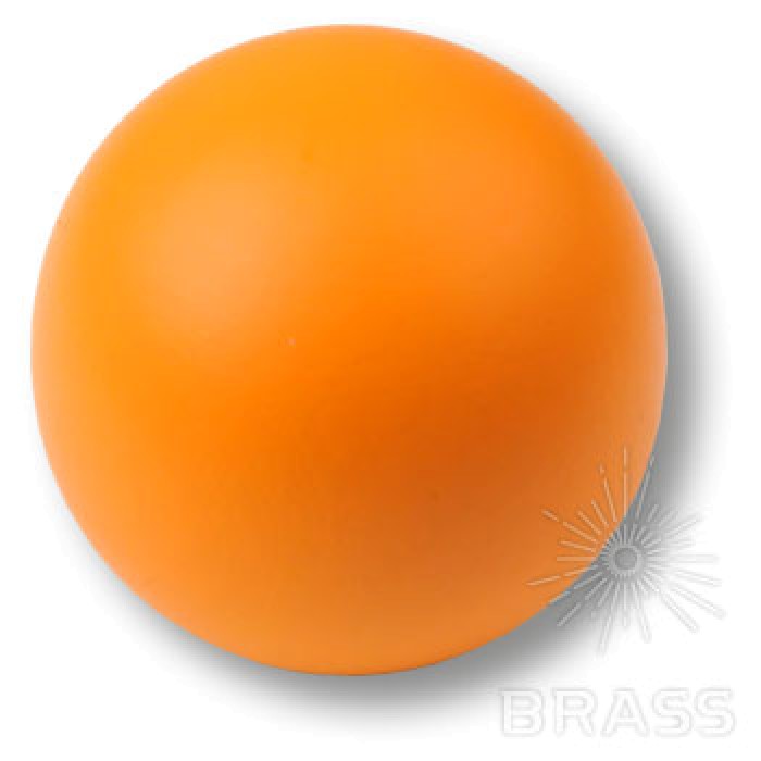 445NA1 Ручка кнопка детская коллекция , выполнена в форме шара, оранжевый матовый