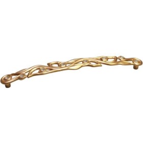 Ручка-скоба 224мм отделка золото матовое 'Милан' + горный хрусталь Ручка-скоба 224мм отделка золото матовое 'Милан' + горный хрусталь