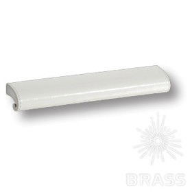 7693.0168.071.082 Ручка скоба эксклюзивная коллекция, белая глянцевая кожа 64 мм 7693.0168.071.082 Ручка скоба эксклюзивная коллекция, белая глянцевая кожа 64 мм