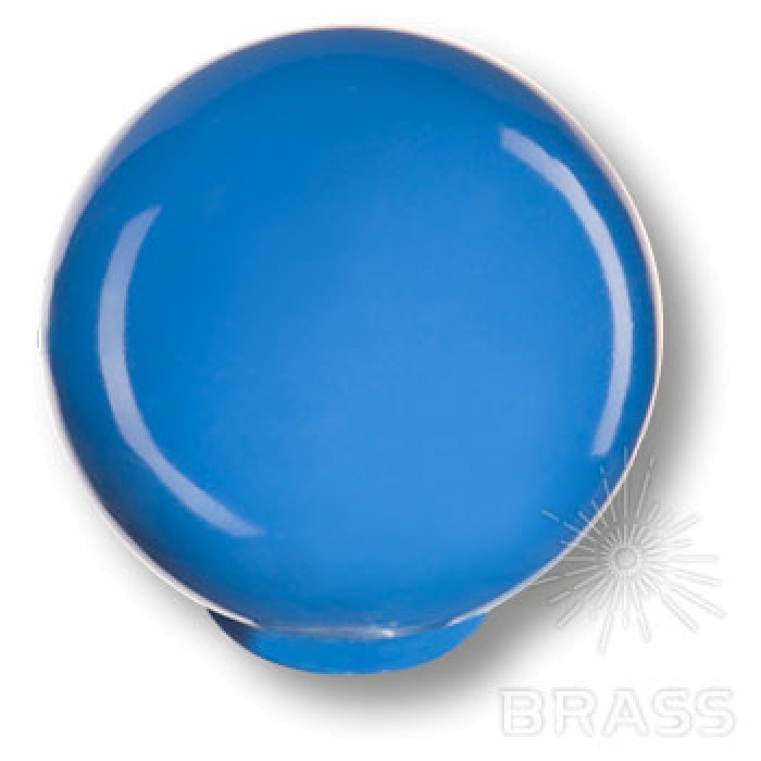 626AZM1 Ручка кнопка детская коллекция , выполнена в форме шара, голубой глянцевый