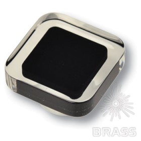 697NE5 Ручка кнопка квадратная модерн, чёрный 697NE5 Ручка кнопка квадратная модерн, чёрный