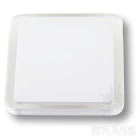 697BL7 Ручка кнопка квадратная модерн, белый 697BL7 Ручка кнопка квадратная модерн, белый