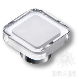 697BL Ручка кнопка квадратная модерн,белый 697BL Ручка кнопка квадратная модерн,белый