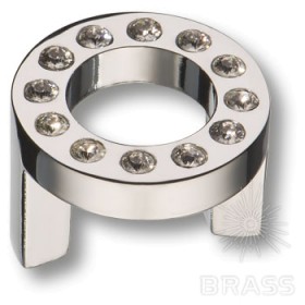 CENTER/P-C Ручка кнопка c кристаллами Swarovski, глянцевый хром CENTER/P-C Ручка кнопка c кристаллами Swarovski, глянцевый хром