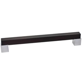 Ручка-скоба 192мм отделка венге + хром матовый Ручка-скоба 192мм отделка венге + хром матовый