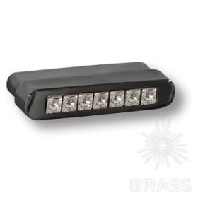 7166.0044.030 Ручка кнопка с кристаллами Swarovski эксклюзивная коллекция, графитовый 32 мм 7166.0044.030 Ручка кнопка с кристаллами Swarovski эксклюзивная коллекция, графитовый 32 мм