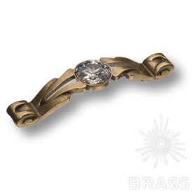 15.166.96.SWA.12 Ручка скоба с кристаллами Swarovski эксклюзивная коллекция, античная бронза 96 мм 15.166.96.SWA.12 Ручка скоба с кристаллами Swarovski эксклюзивная коллекция, античная бронза 96 мм