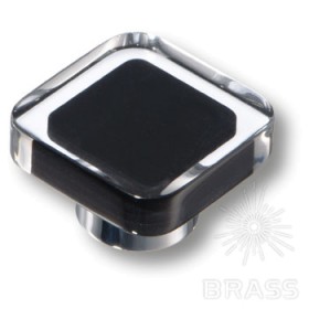 697NE Ручка кнопка квадратная модерн, чёрный 697NE Ручка кнопка квадратная модерн, чёрный