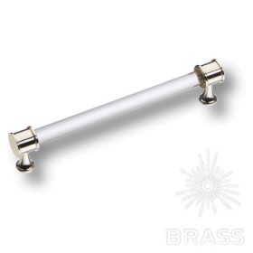 2595-016-128 Ручка скоба латунь глянцевый никель128 мм 2595-016-128 Ручка скоба латунь глянцевый никель128 мм