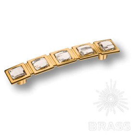15.183.128.SWA.19 Ручка скоба с кристаллами Swarovski эксклюзивная коллекция, глянцевое золото 128мм 15.183.128.SWA.19 Ручка скоба с кристаллами Swarovski эксклюзивная коллекция, глянцевое золото 128мм